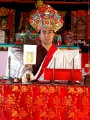 Lama Chimed Rigdzin on throne